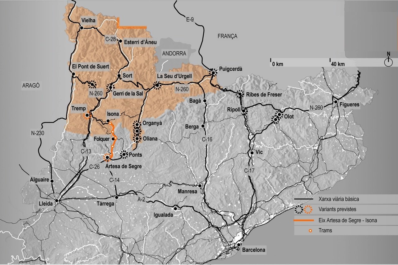 Mapa carreteras Catalunya