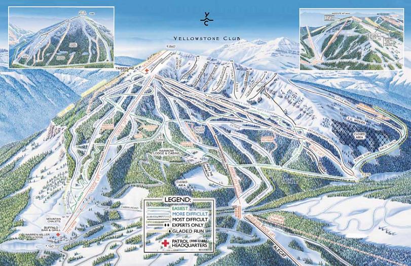 Yellostone Club Ski Map