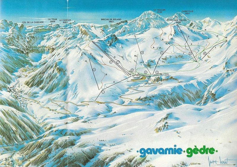 Plano pistas Gavarnie 1987