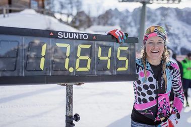 La esquiadora Martina Valmassoi bate el récord femenino de desnivel acumulado en 24 horas