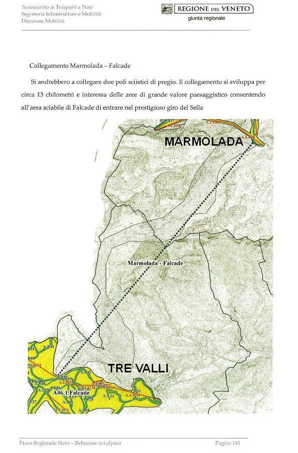 Conexión Marmolada - Falcade (Tre Valli)