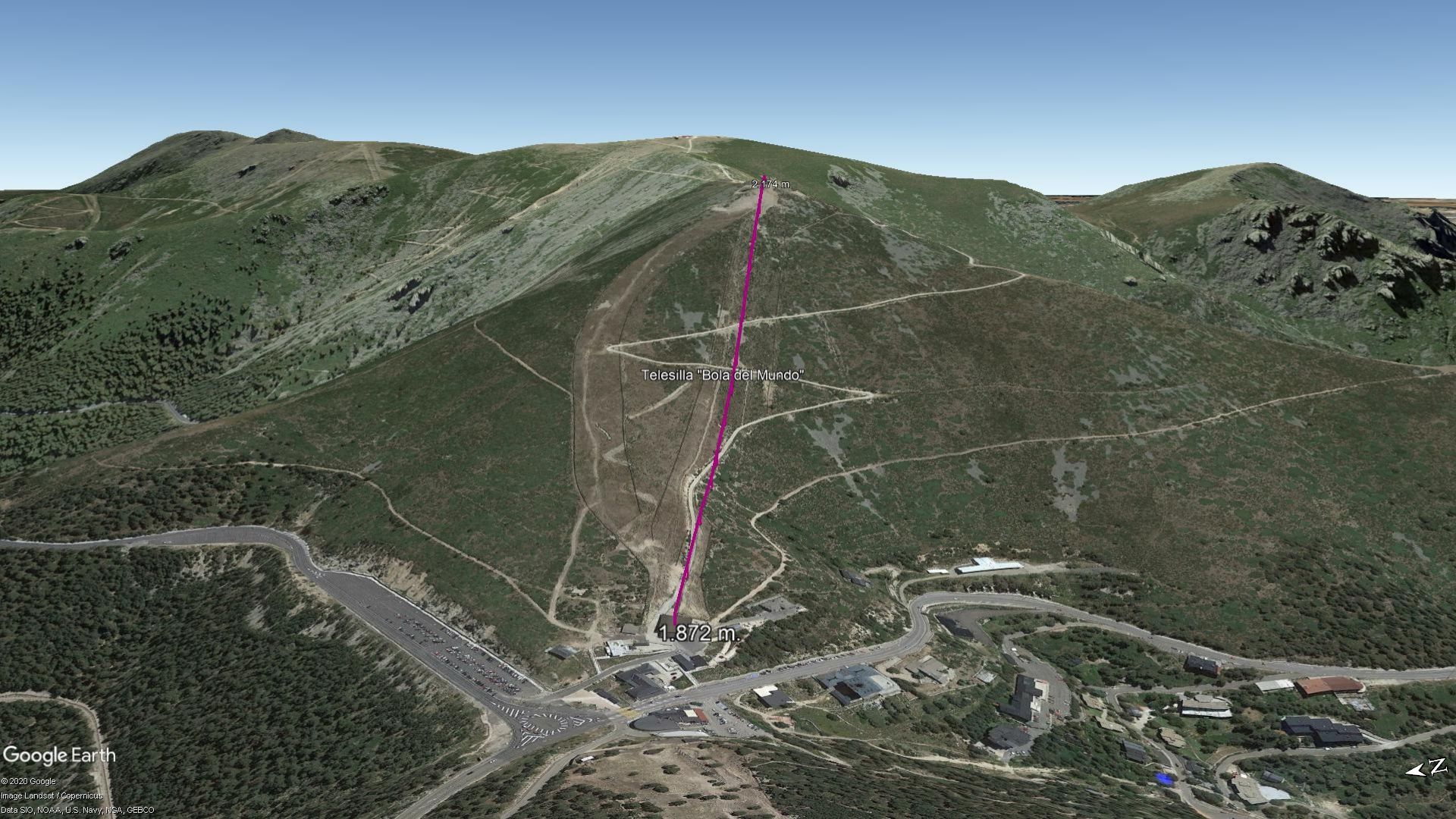 Vista Google Earth Puerto de Navacerrada 2020