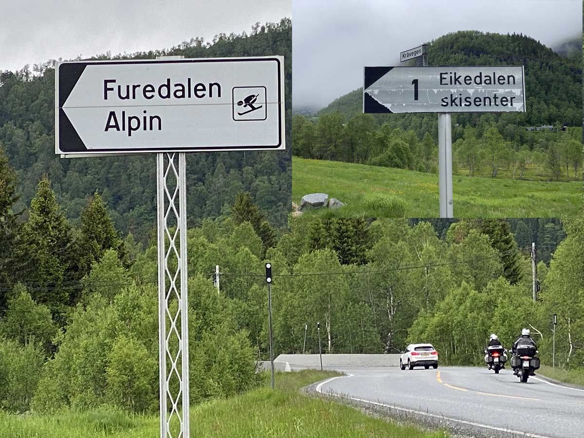 Varias estaciones en la carretera de Bergen a Fonna