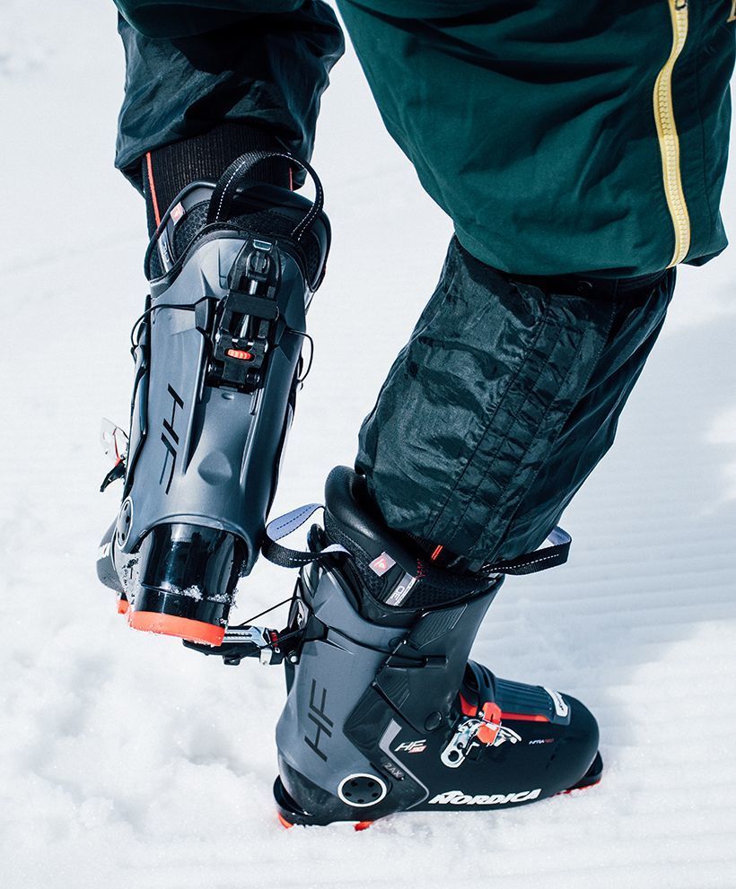 de acuerdo a aparato Premedicación Nordica HF: la primera bota de esquí que te pondrás sin agacharte ni usar  las manos