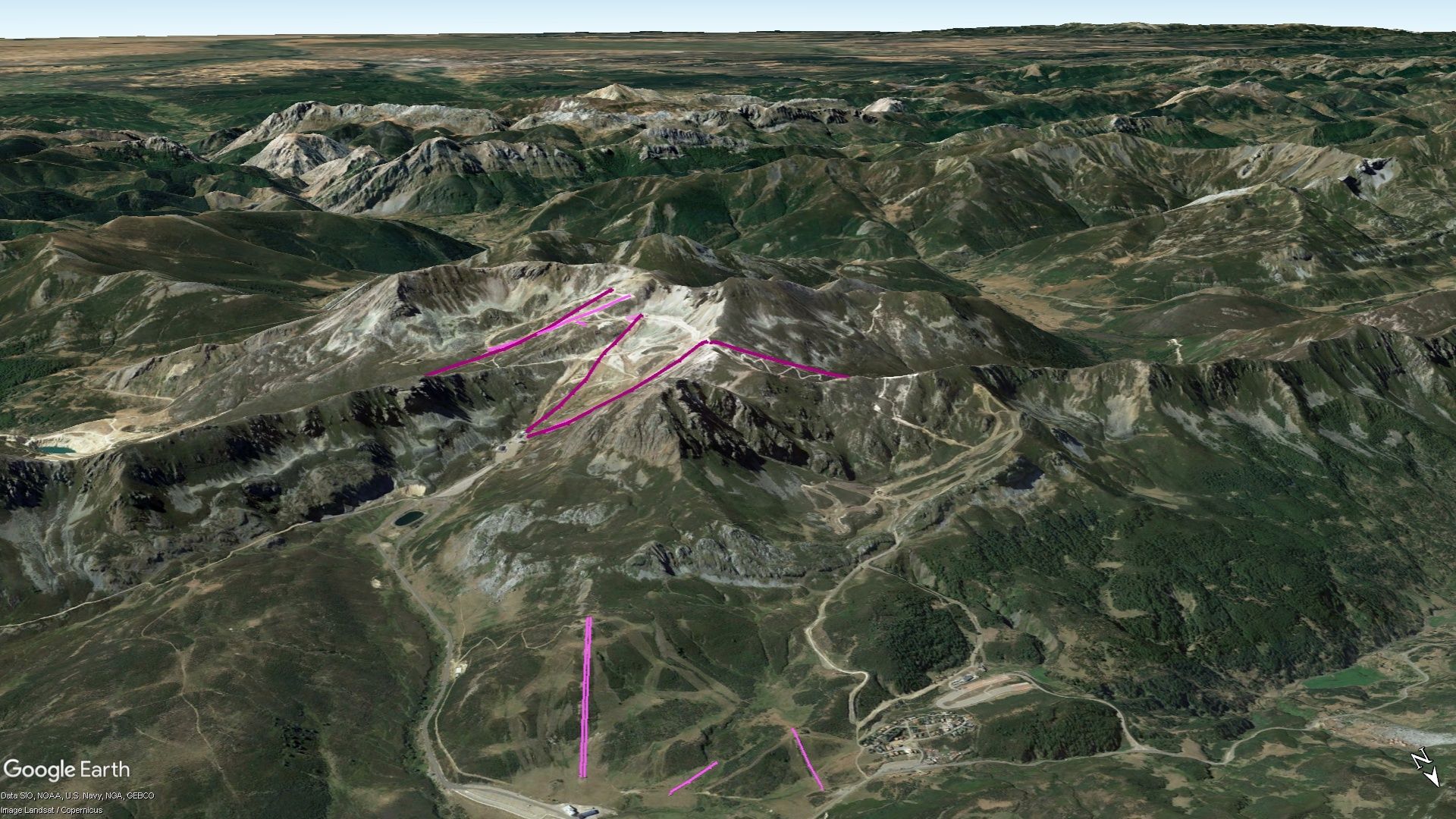 Vista Google Earth Pro San Isidro Pajares Temporada 2023/24