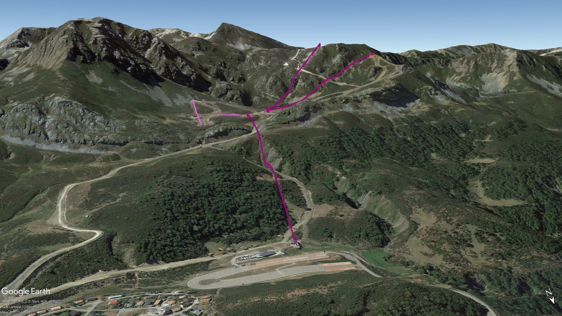 Vista Google Earth Pro Fuentes de Invierno Temporada 2023/24