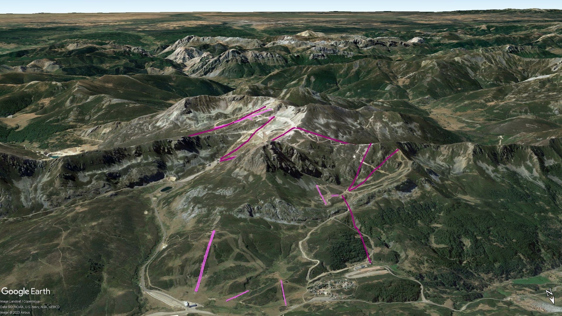 Vista Google Earth Pro San Isidro y Fuentes de Invierno Temporada 2023/24