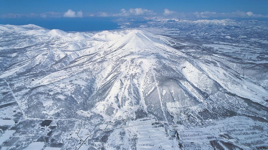 Vista aérea de Niseko ski