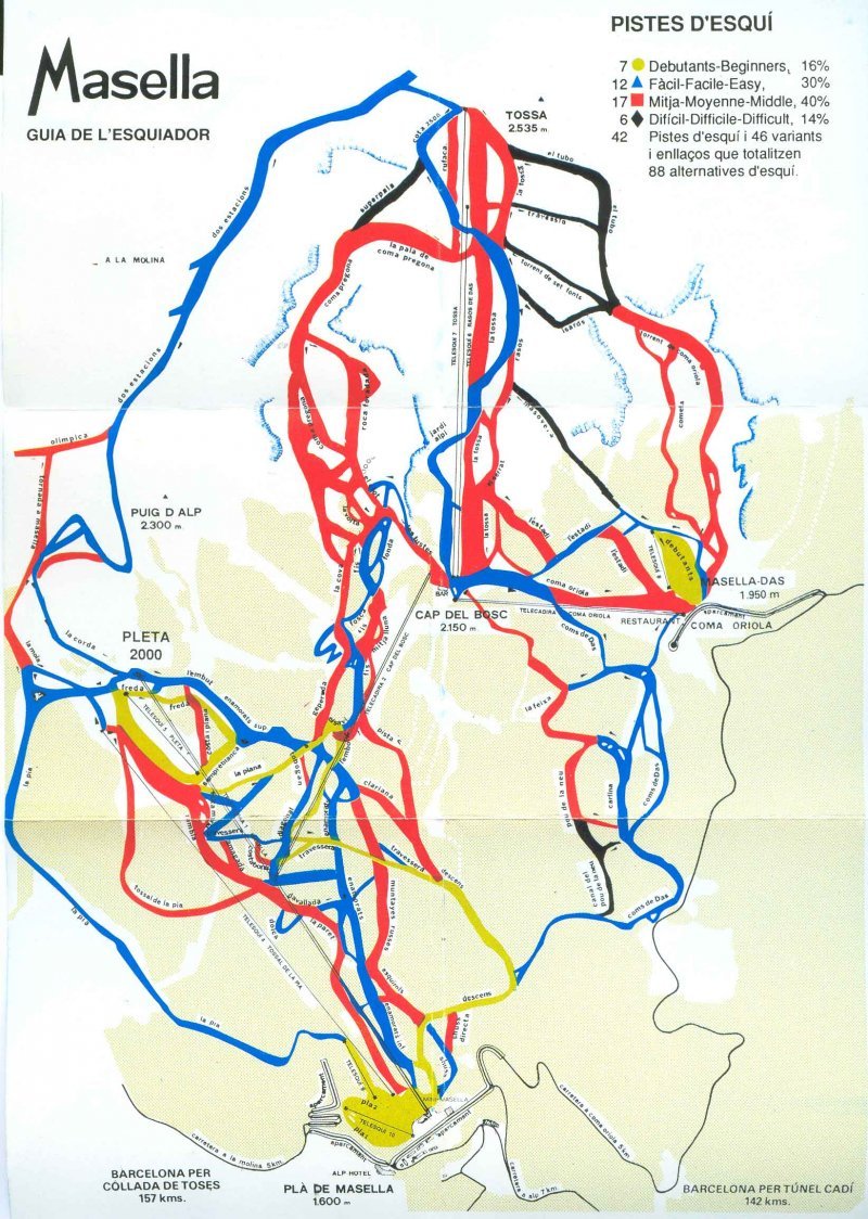mapa antiguo de Masella 