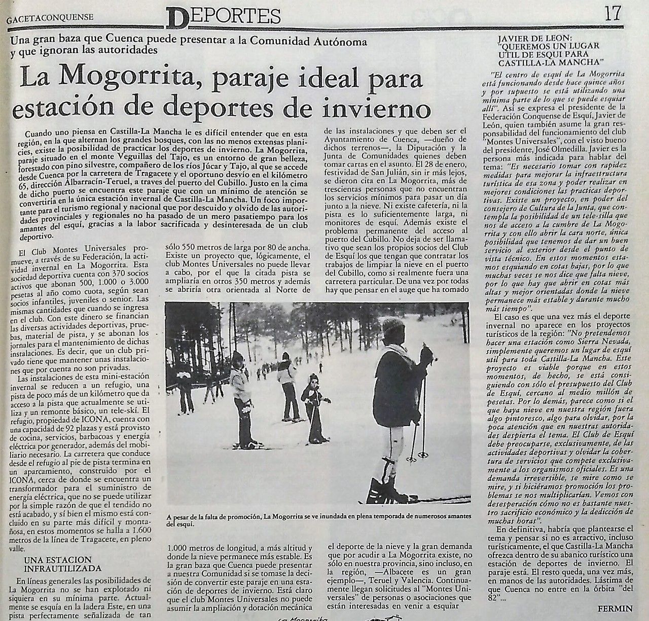 Gaceta Conquense. Febrero 1989.