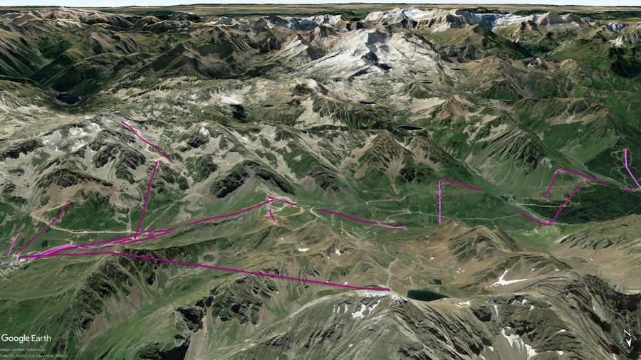 Vista Google Earth Grand Tourmalet Temporada 2021/22