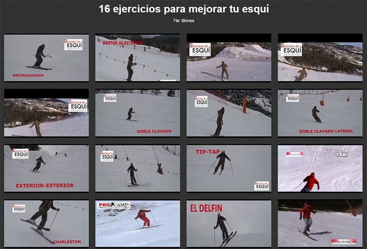 16 ejercicios para mejorar tu esquí