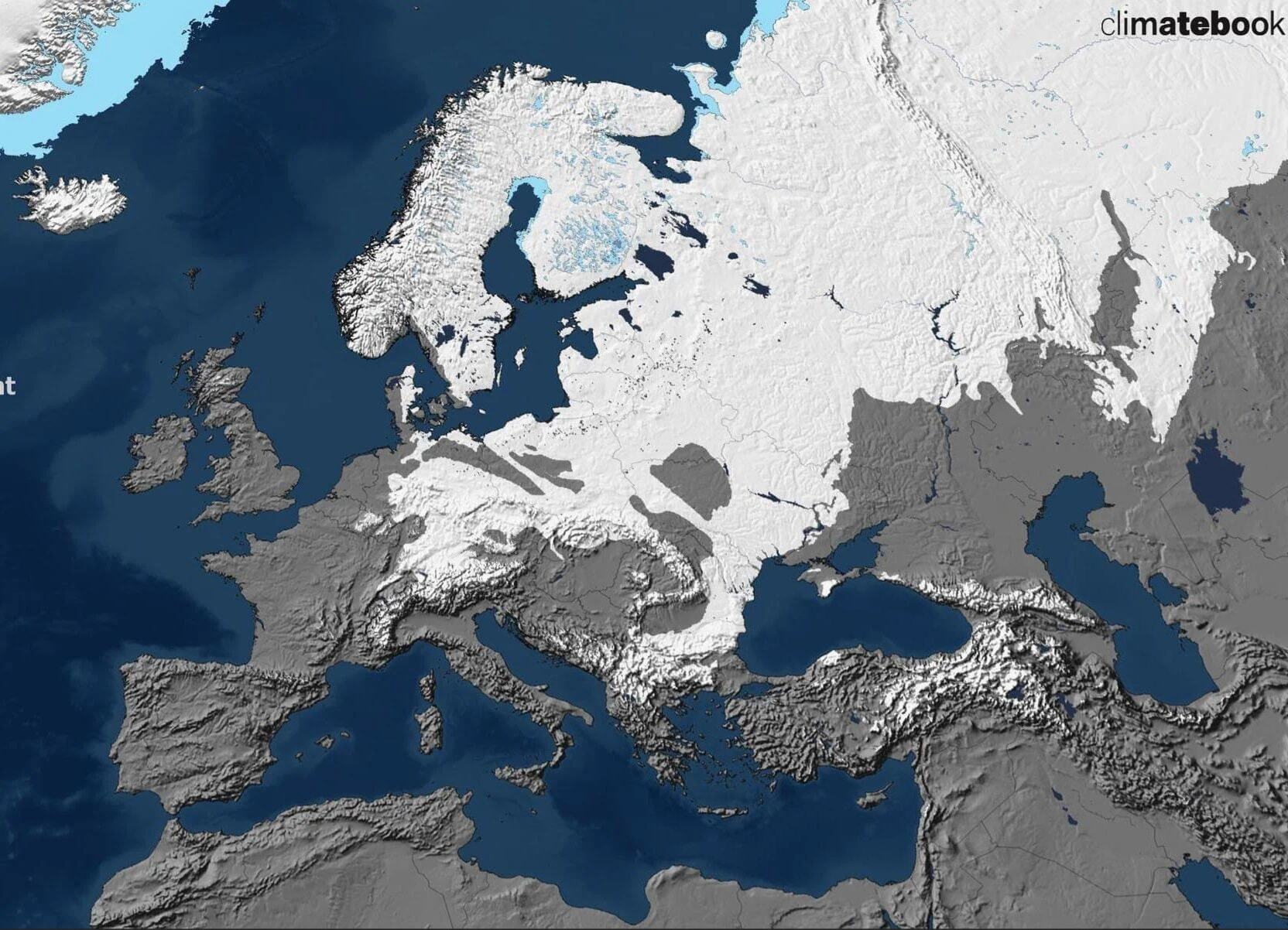 zona afectadas por la nieve en Europa