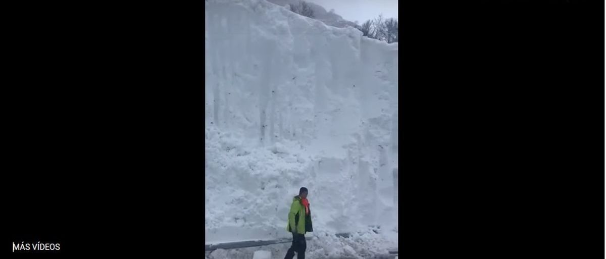 La nieve en San Isidro alcanza los siete metros de altura