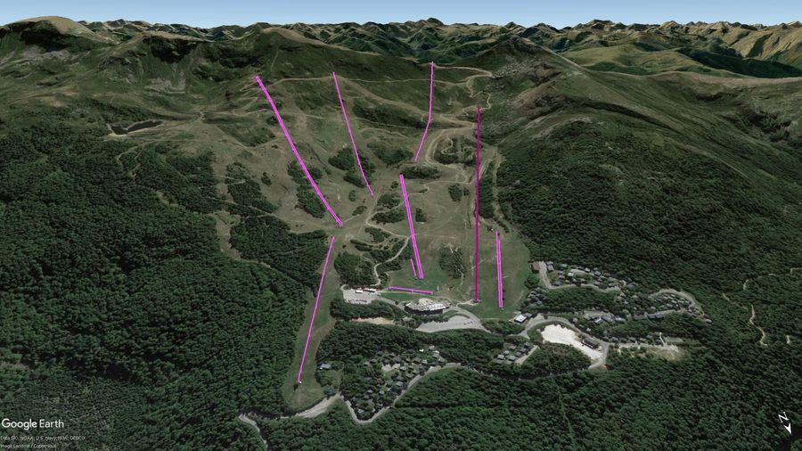 Vista Google Earth Pro Monts d'Olmes Temporada 2021/22