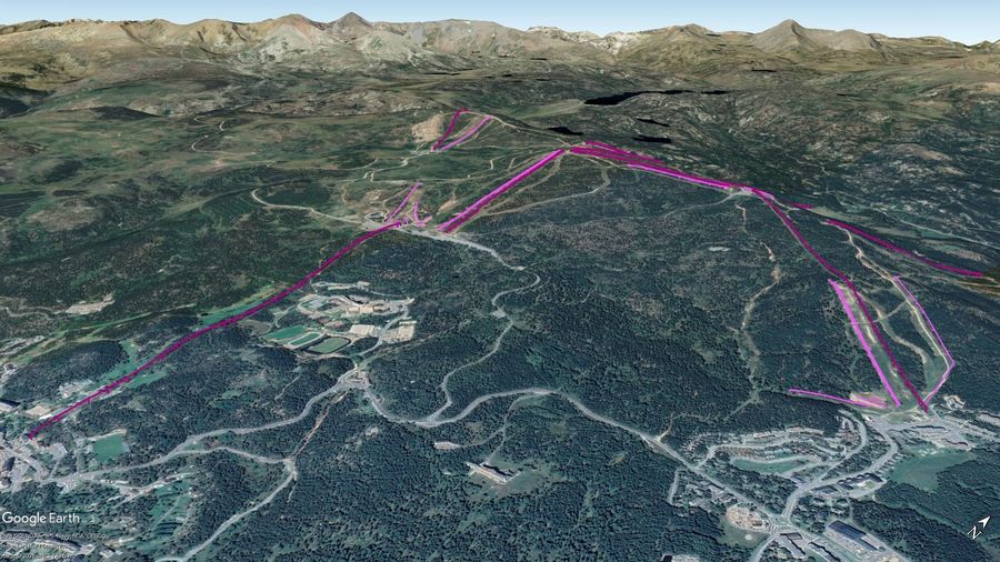 Vista Google Earth Pro Font Romeu - Pyrénées 2000 Temporada 2021/22