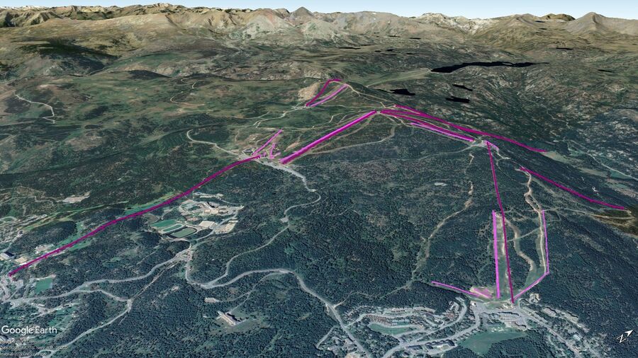 Vista Google Earth Pro Font Romeu - Pyrénées 2000,  Temporada 2022/23