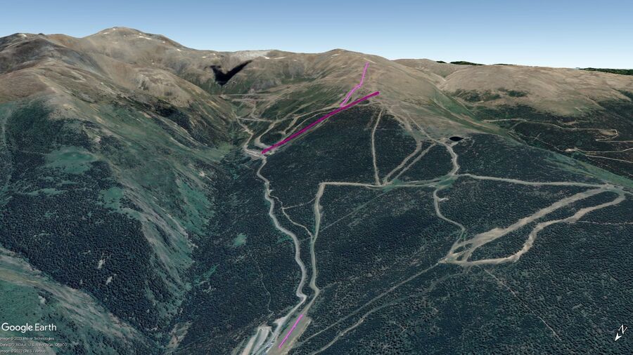 Vista Google Earth Puigmal 2900 Temporada 2022/23