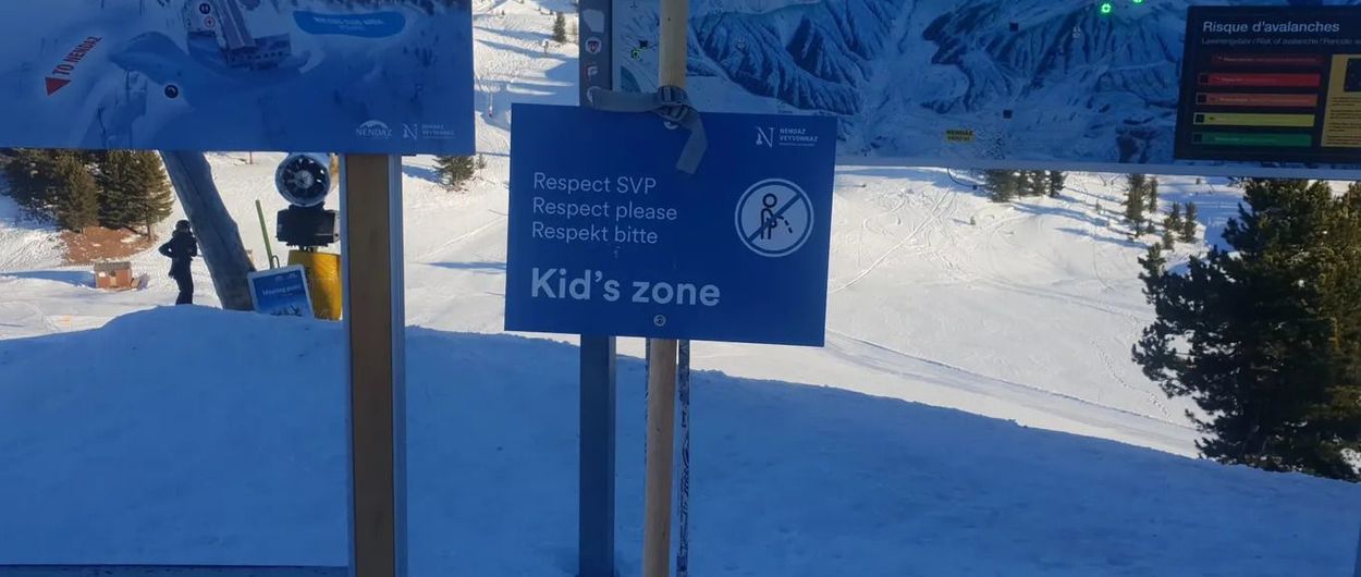 Nendaz tiene que poner un cartel de prohibido orinar en las pistas de esquí infantiles