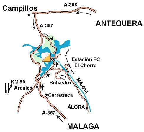 Mapa de situación de Ardales. Foto: clubcoma