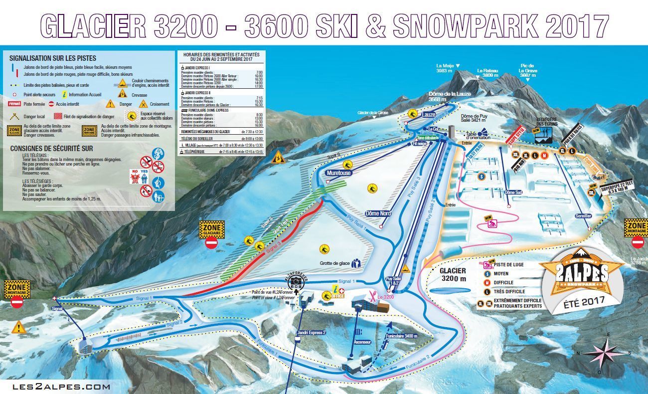 Zona de snowpark de Les 2 Alpes