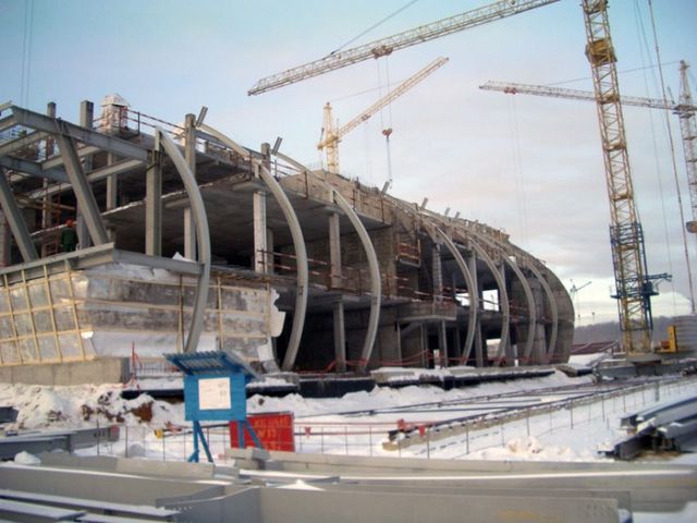 Construcción del Snowdome de Moscú