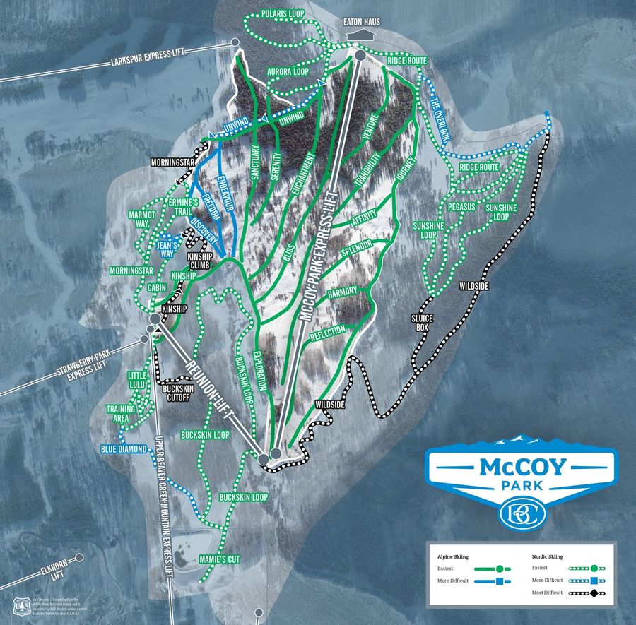 Plano de pistas de McCoy Park 