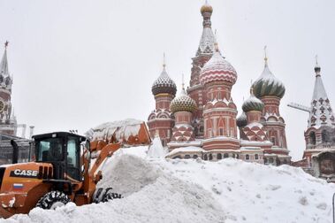 Una nevada récord en Moscú llega acompañada de temperaturas de -50ºC en Rusia