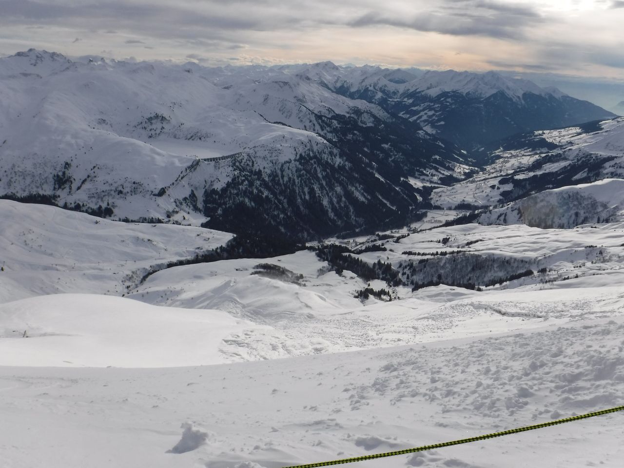 Esquiando a los pies del Mont Blanc