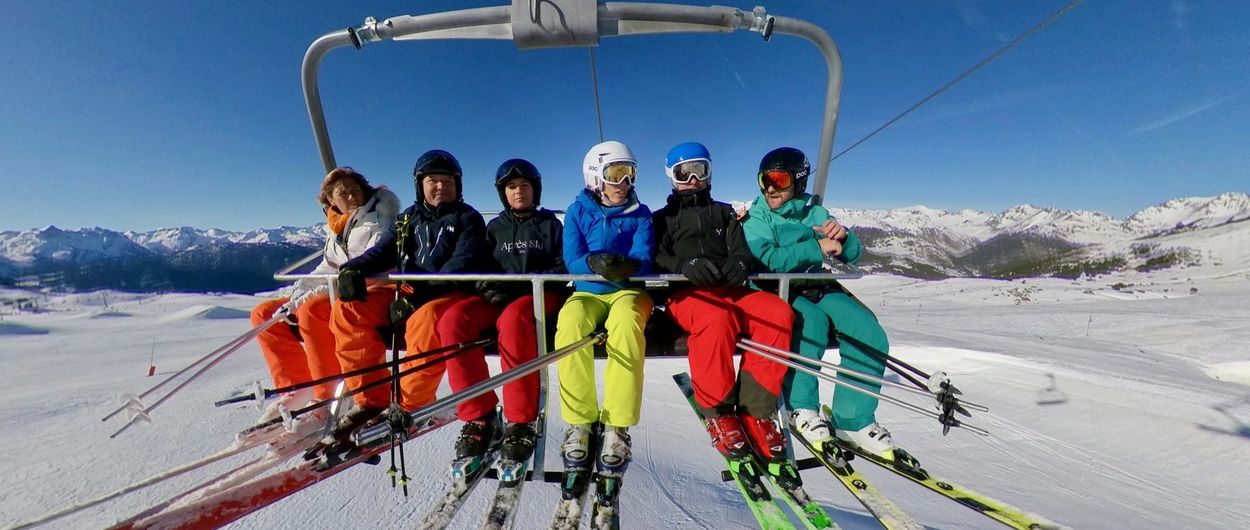 ¿Cual es el número de personas ideal para esquiar?