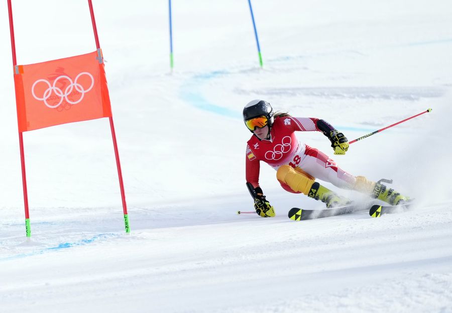 Imágenes de Nuria Pau en el Slalom Gigante de Pekin 2022