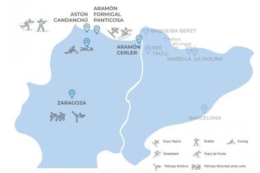 Este es el reparto que propone Aragón para los Juegos Olímpicos de Invierno 2030