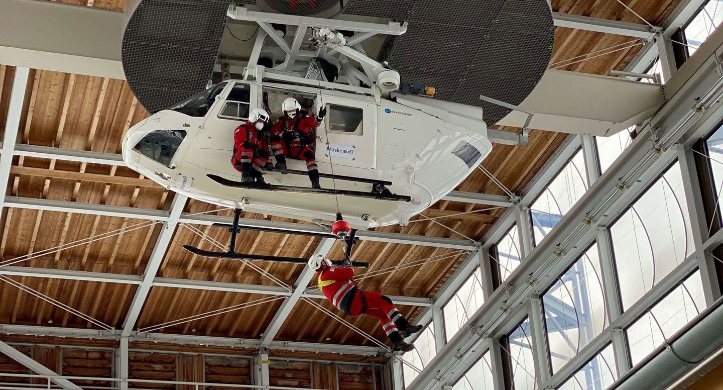 Simulador de rescate en helicóptero