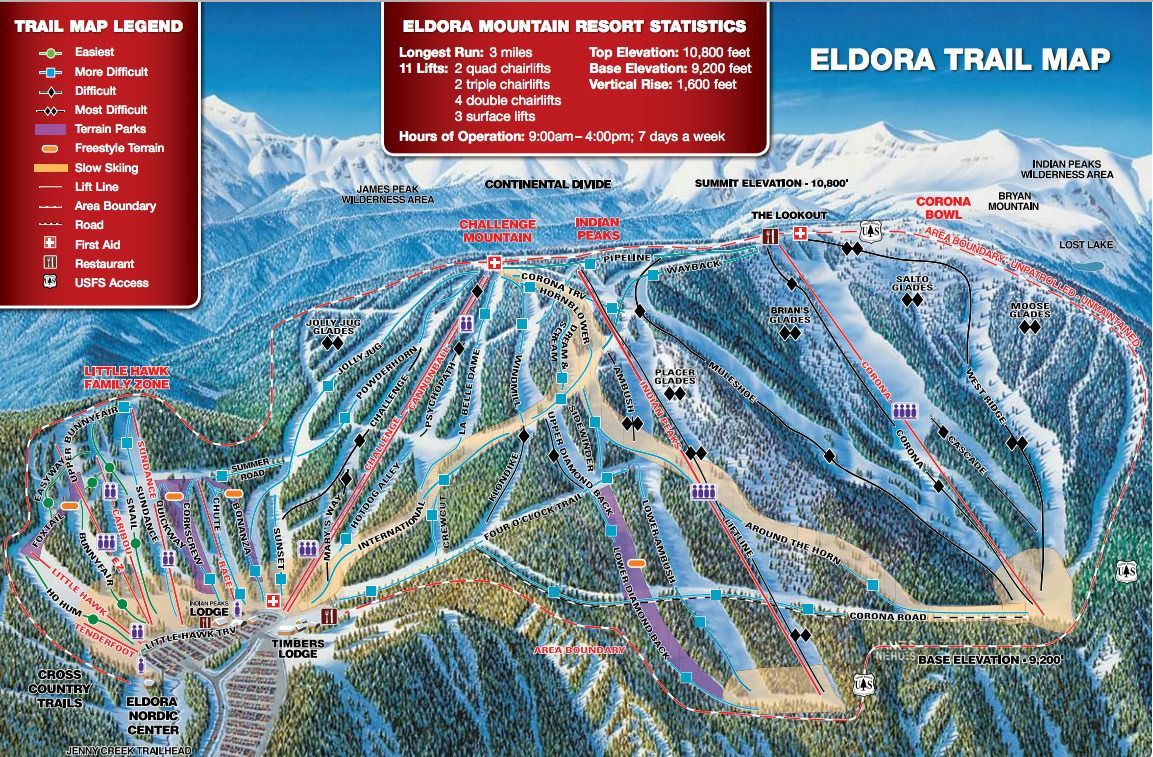 Eldora Trail Map