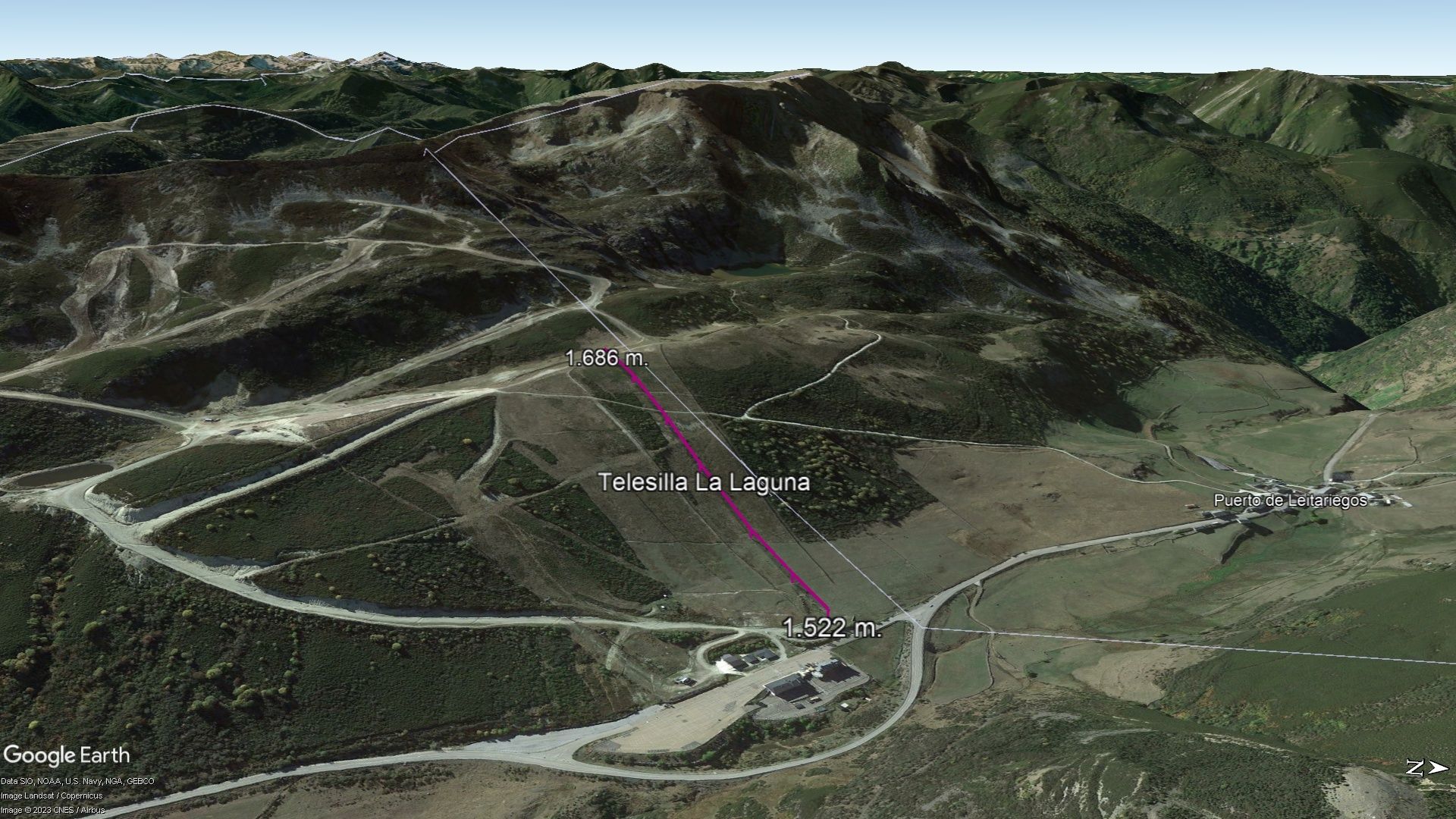 Vista Google Earth Leitariegos Verano 2023