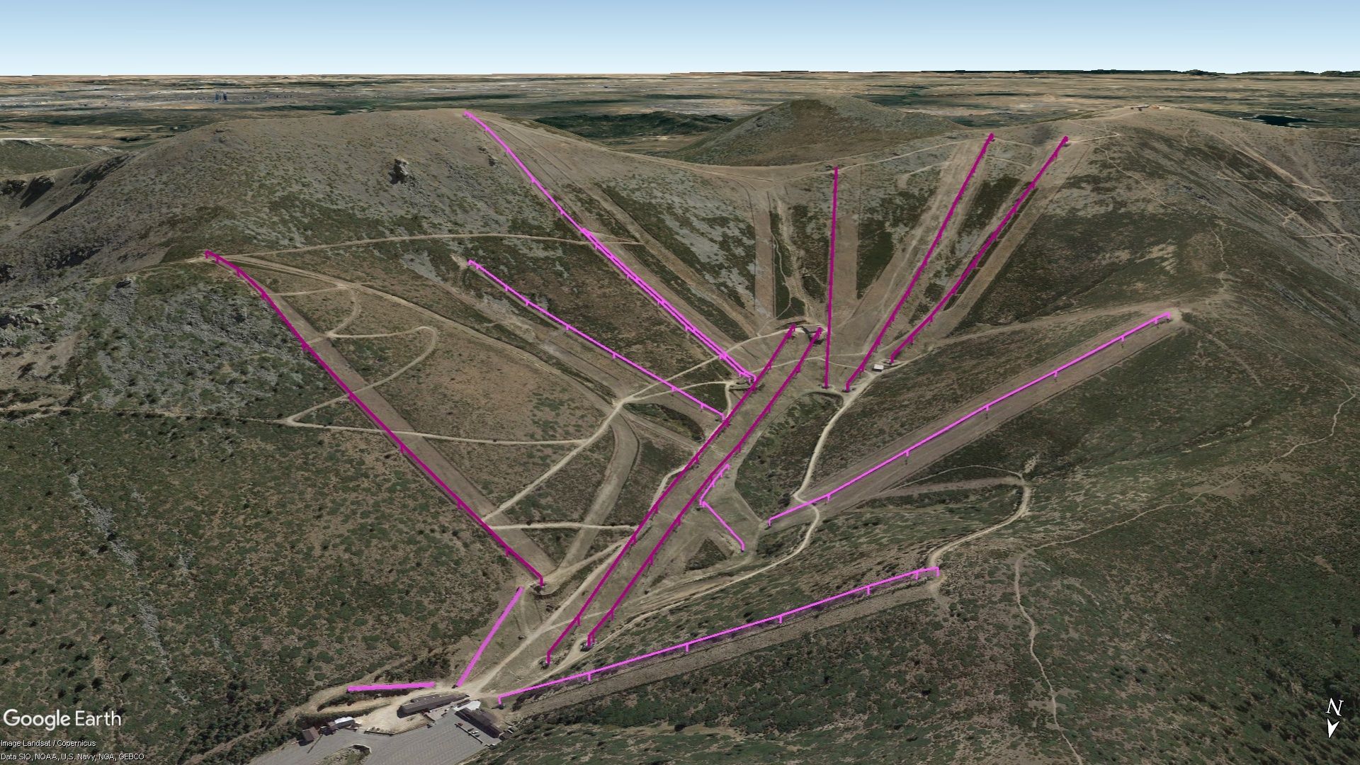 Vista Google Earth Pro Valdesquí Temporada 2023/24