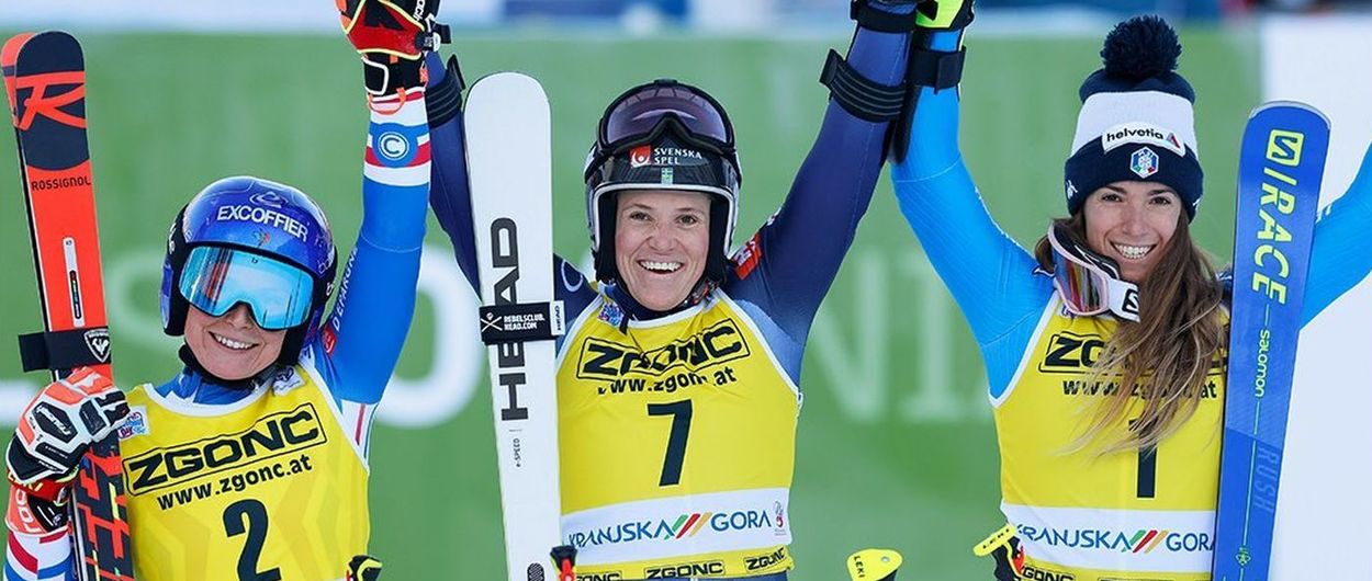 Sara Hector gana el Slalom Gigante de Kranjska Gora