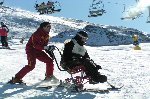 Curso de esquí adaptado organizado por Deporte y Desafío y el banco Santander