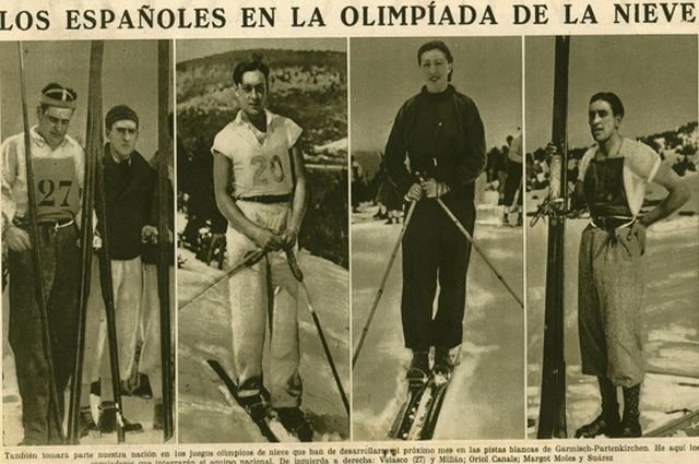 Pioneros del esquí olímipico español