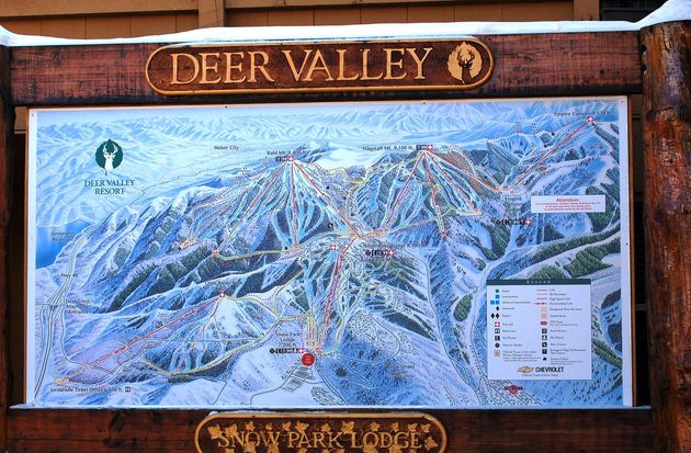 Mapa de pistas en Deer Valley