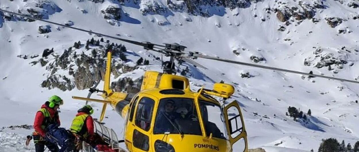 Herida grave una esquiadora después de ser arrastrada por una avalancha en la Val d'Aran