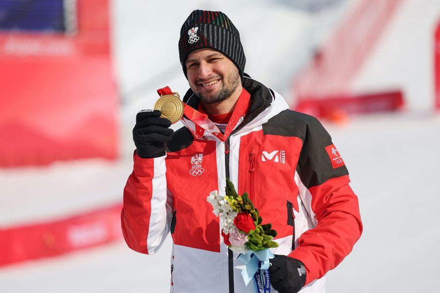 Johannes Strolz medalla de oro Pekin 2022