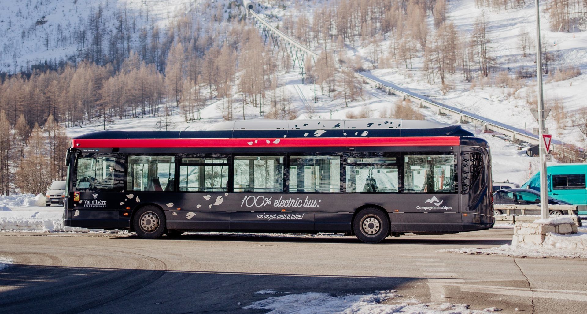 Autobús eléctrico en Val d'Isère
