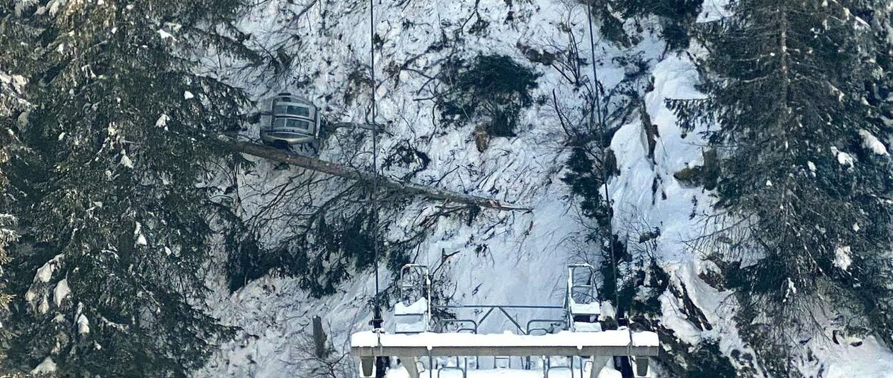 Cuatro heridos por la caída de un teleférico en una estación de esquí en Austria