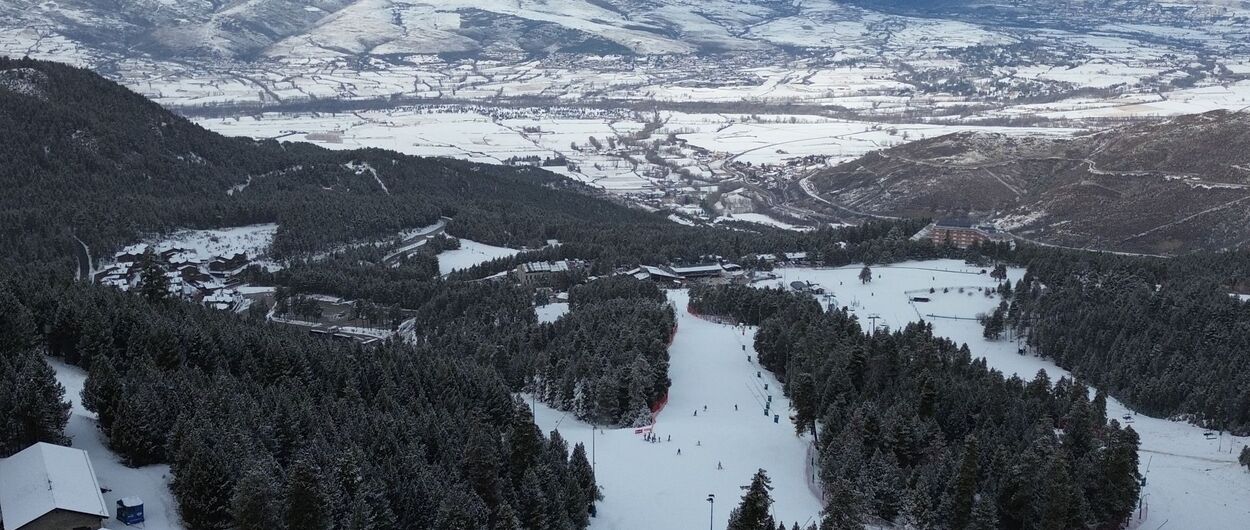 La nevada permite a Masella la apertura del sector esquiable deLa Pia