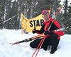 Esquiando sobre una vía de los nazis