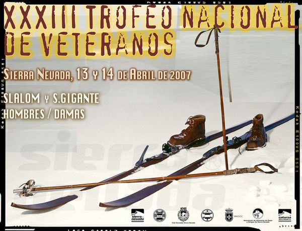 Cartel Trofeo Veteranos de esquí alpino en Sierra Nevada
