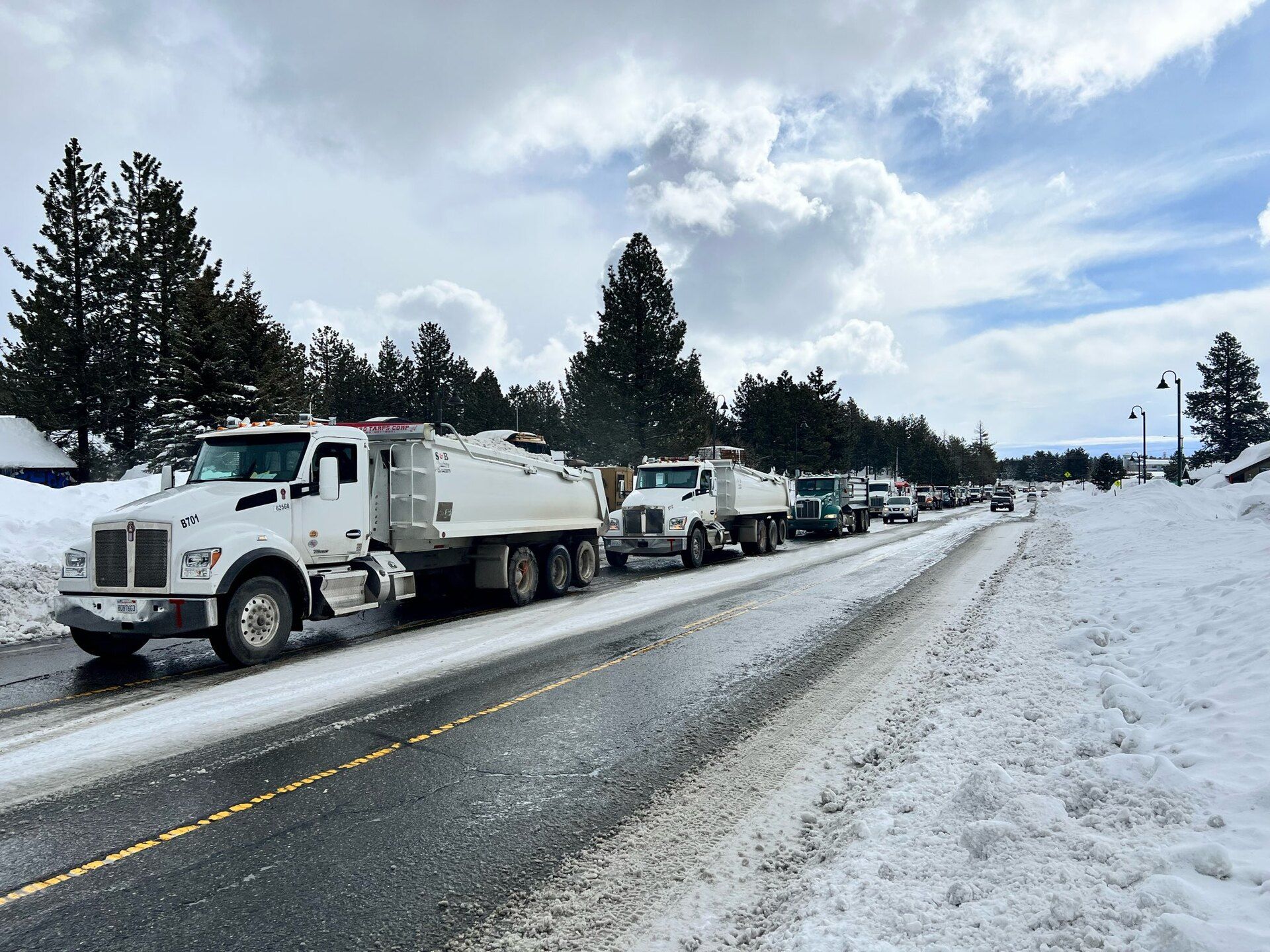 Camiones con nieve