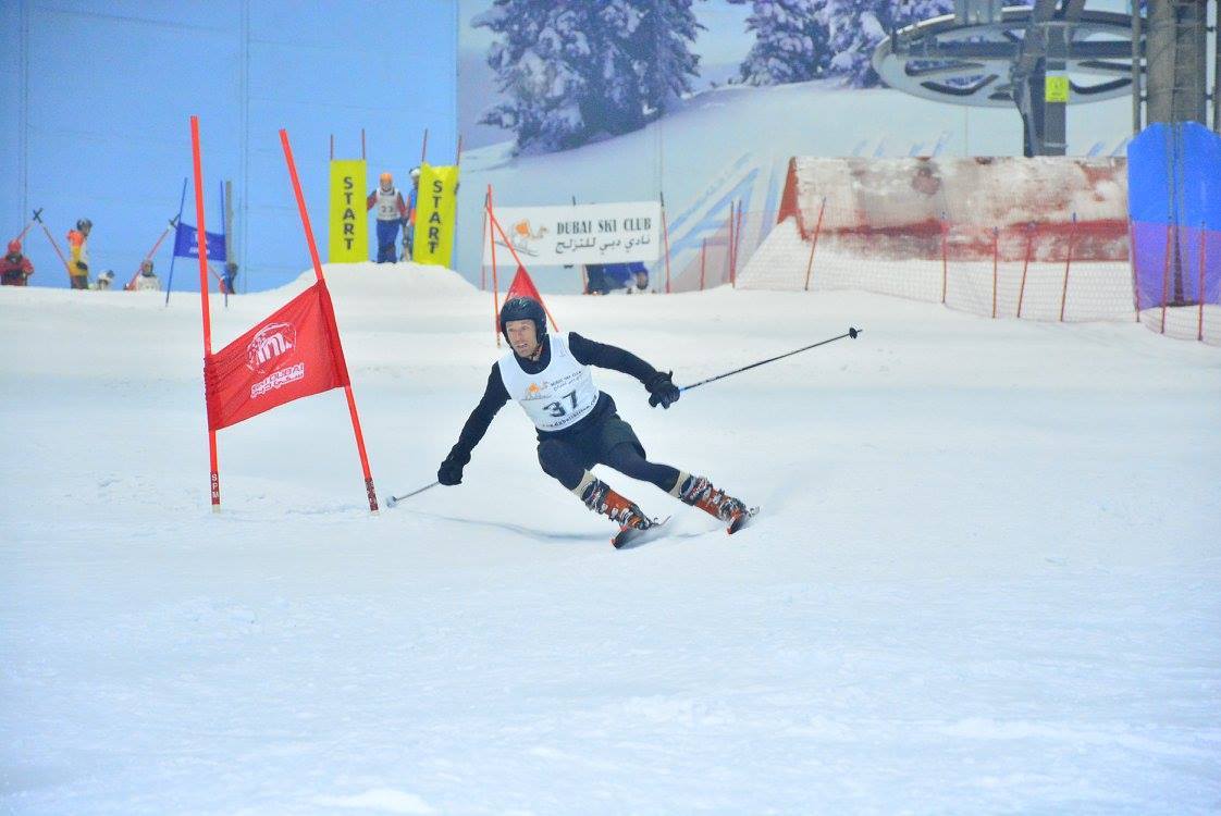 carrera de esqui en Ski Dubai