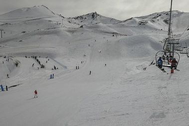 Esquiando en Valle Nevado